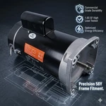 Elite B2848 Pool Pump Motor 1HP 56Y Square Flange 115/230V 3450RPM WFE-4. Fixed Price $222.60.