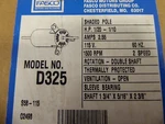 Fasco D325 Motor 1/10-1/20HP 115V 60HZ 1500 Rpm Speed. Fixed Price $70.00.