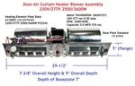 30" Mars Motor Heating Element Blower Wheel Assembly Heated Air Curtain Ber. Fixed Price $120.00.