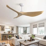 Modern Ceiling Fan W/ Remote & Waved Blade Indoor Outdoor Reversible. Fixed Price $118.43.