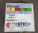 Protech PD512807 Condenser Motor 1/6HP 850 Rpm New. Fixed Price $160.00.