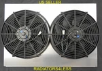 Aluminum Radiator Shroud W/ 14" Fans 73-86 Chevy Truck Pickup C10 19" Tall Core. Fixed Price $209.00.