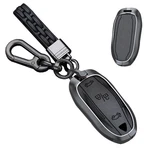 Metal Key Fob Cover For Tesla Model S/3/Y - Leather Protection Case, Smart Acces. Fixed Price $35.99.