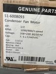 York S1-6008093 1/2 Hp 1090 Rpm 208-230 Volt Phase Condenser Fan Motor. Fixed Price $375.00.