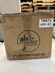 Airmaster 78973 Standard Duty Floor Fan, Mount, 12 In Blade Dia,. Fixed Price $80.99.